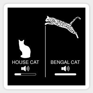 House Cat vs Bengal Cat Sticker